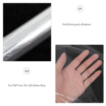 Clear cellophane wrap florist quality 10m x 80cm roll