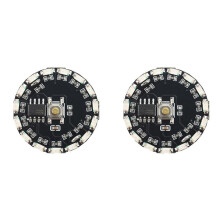2X 16Modes Button Flow Light Battery Control Wireless LED Lamp Flashing/Rotating/Gradient Light Toy Model White