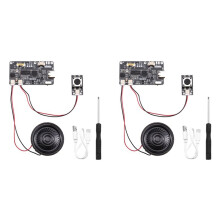 2X Recordable Sound Module 8M MP3 Button Control Music Voice Player Board with Speaker for DIY Greeting Card Gift