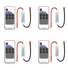 4X LED Single Color Dimmer 5V 12V 24V 5050 2835 Strip Lights Constant Voltage PWM Signal Controller RF 9-Key Remote