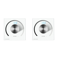 2X LED-Einzelstreifen-Dimmer 12V-24V 5050 2835 Streifenlichter Wandpanel-Dimmer Drehknopfsteuerung 0-100 Helligkeitsanzeige