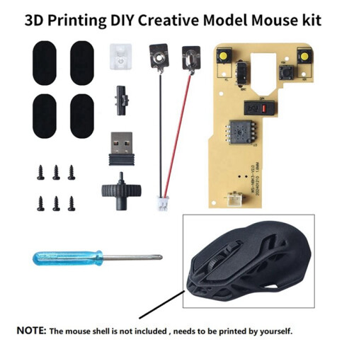 2X for  3D Printing Wireless Mouse DIY  Model 3D Printer Parts Computer Parts 2