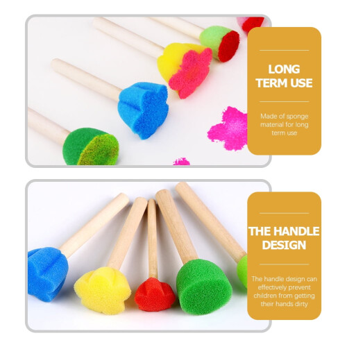 Hekezhi sponge brush wood handle 20 pcs 1