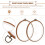 OFFIGAM Embroidery Hoops Imitation Wood 2 Pcs 2