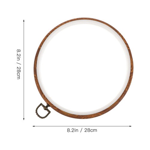 OFFIGAM Embroidery Hoops Imitation Wood 2 Pcs 2