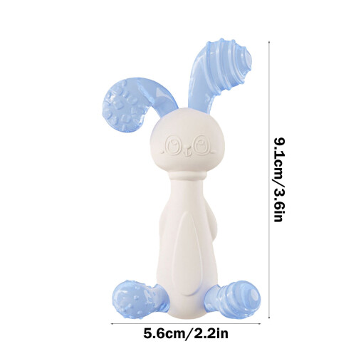Beißring für Babys, Silikonhase, 0-12 Monate 2