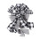 Handmade Buffalo Plaid Christmas Tree Topper Gray Black 2
