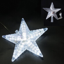 Étoile lumineuse LED pour sapin de Noël, décorations de fête et de maison