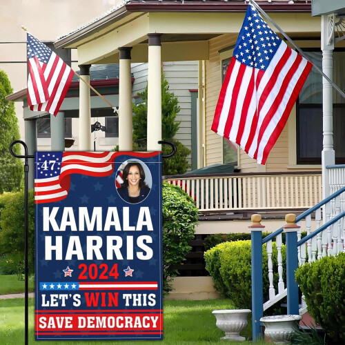 Kamala Harris2024Σημαία Κήπου, Πινακίδα Διπλής Όψης 12x18, Πατριωτικό Διακοσμητικό Πανό 1