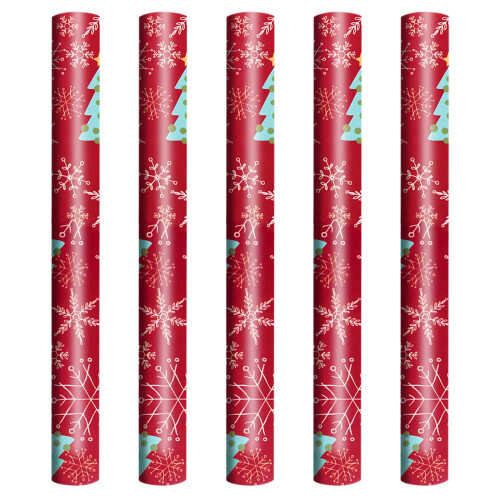 Christmas wrapping paper single-sided 75cm x 50cm 5 pcs 1