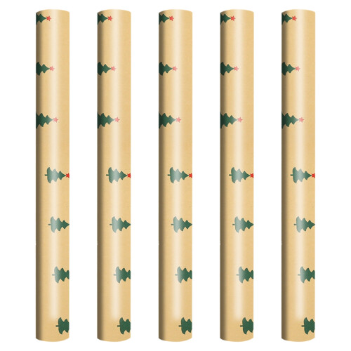 Christmas wrapping paper single-sided 70cm x 50cm 5 pcs 2