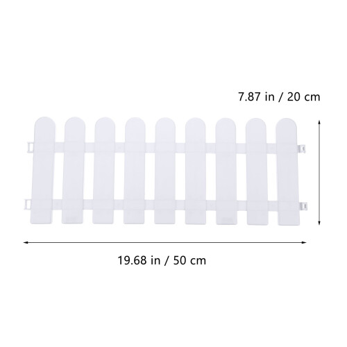 Plastic Garden Picket Fence Edging White 5 pcs 1