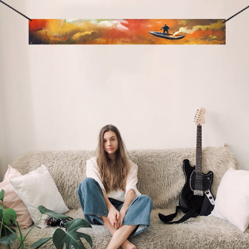 Hanging Blank Banner Sign DIY Sublimation 2 pcs 1