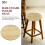 Round wooden stool replacement for dining chairs 5