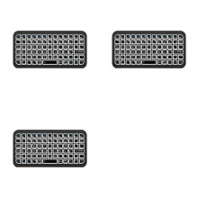 3X Teclado Inalámbrico 5.2 de 5 Pulgadas con Retroiluminación de 7 Colores, Recargable, para PC, Android TV Box.