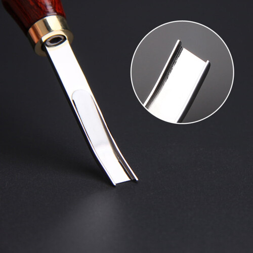 Leather Skiving Tool with Wooden Handle 2 pcs 2