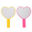 Heart-Shaped Hand Mirror ABS Orange Makeup Mirror 2 pcs 3