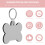 Heat Transfer Key Holder Blank DIY Key Ring 24 pcs 5