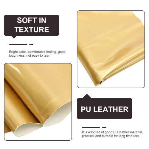 Gold Faux Leather Jewelry Pattern Sheet PU 1