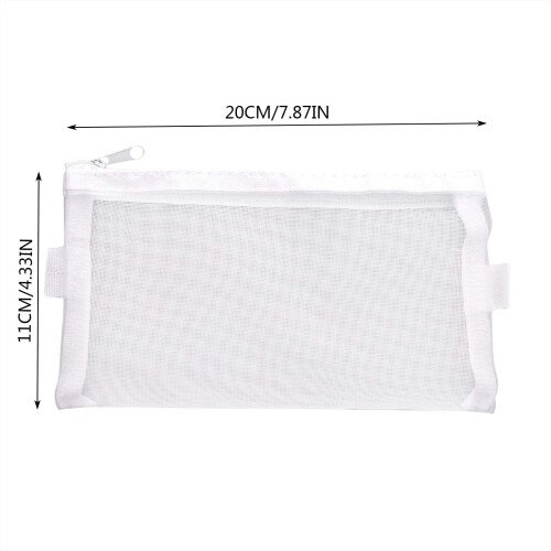 Mesh Pen Bag for Stationery and Cosmetics 2pcs 2
