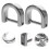 Luggage Shoulder Strap Adjustment Ring Zinc Alloy White 4