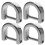 Luggage Shoulder Strap Adjustment Ring Zinc Alloy White 5