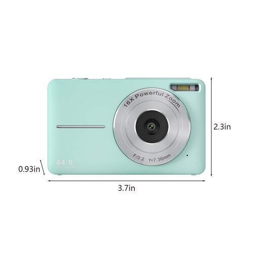 Ψηφιακή φωτογραφική μηχανή Quinlirra44MP1080P για παιδιά, με ζουμ 16X, φορητή συμπαγής 2