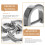 Luggage Shoulder Strap Adjustment Ring Zinc Alloy White 6