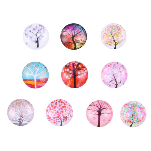 Glass Mosaic Tiles Half Round 12mm 10pcs 2