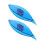 Blue tatting shuttles set for DIY lace making 2 pcs 2