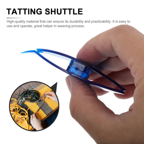 Blue tatting shuttles set for DIY lace making 2 pcs 2
