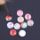 Glass Mosaic Tiles Half Round 12mm 10pcs 4