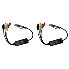 2X USB 2.0 Type C AV S Video Capture Card Adapter AV Video Composite to USB Type C for Camera OBS PC