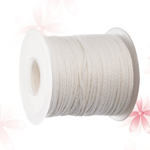 Cotton Braided Candle Wicks with Sustainer Tabs 1 Roll 1