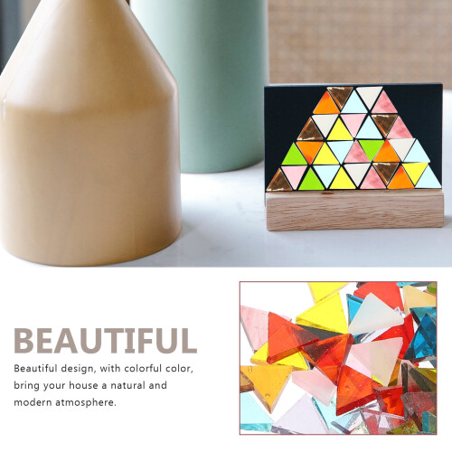 Glass Mosaic Tiles Triangle DIY Mixed Color 1 Bag 1