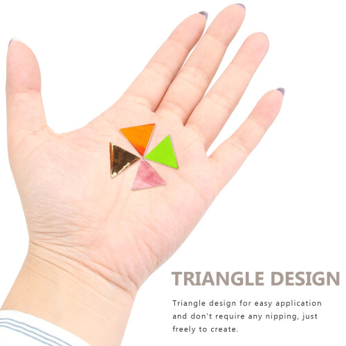 Glass Mosaic Tiles Triangle DIY Mixed Color 1 Bag 2