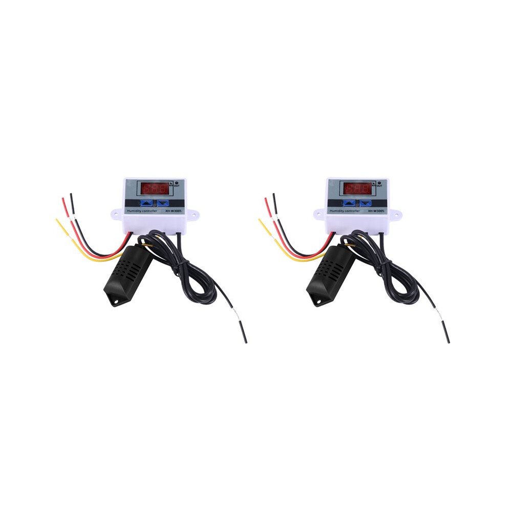2X Digital Humidity Controller Hygrometer Humidity Control 0-99%Rh Hygrostat With Humidity Sensor Ac220v 6032870113935