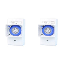2X Mechanical Timer 24 Hours Relay Electrical Programmable Timer 24 Hour SUL181H Din Rail Timer