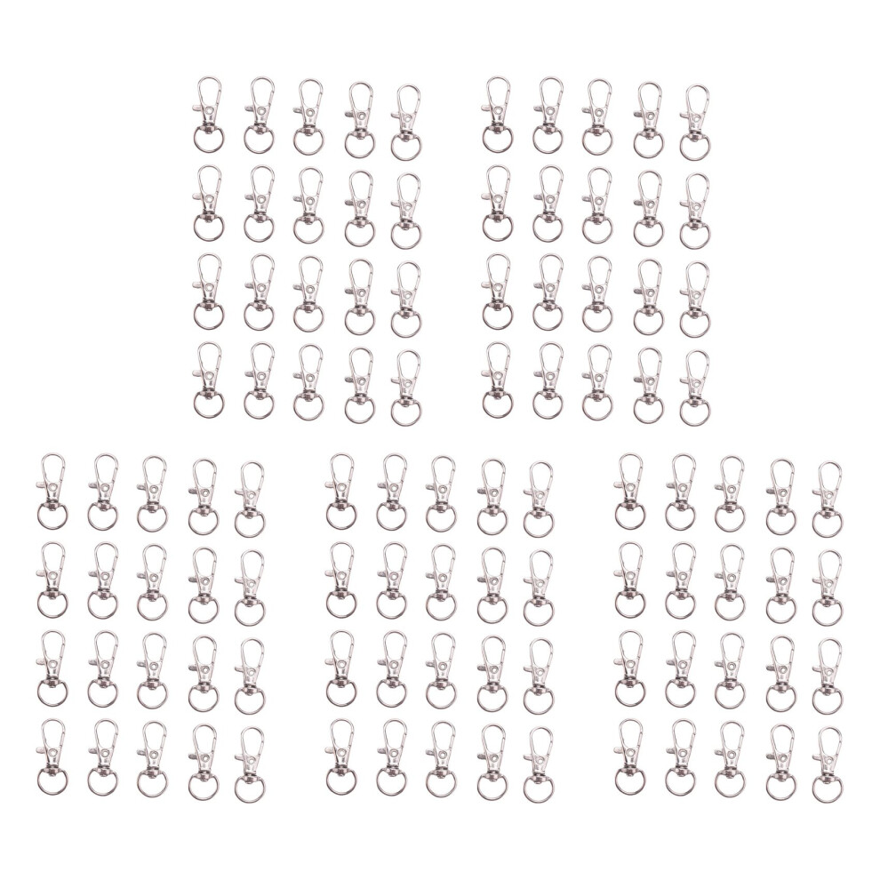 100Pcs Metal Lobster Trigger Swivel Clasp Hooks Clip Buckle Jewellery Making Arts Crafts Key Ring Keychain 35Mm 6034127488865