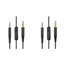 2X Headphone Audio Cable with Mic 3.5mm to 2.5mm Audio Cable for QCSE, QC45, QC35 II, QC35, QC25, ANC700, NC700
