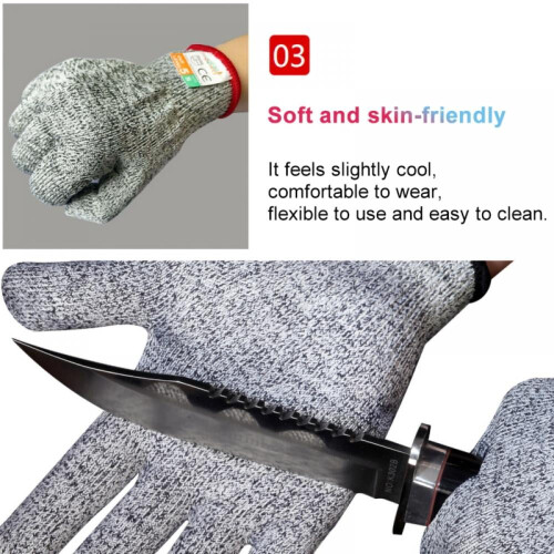 NoCry Cut Resistant Gloves Food Grade Level 5 Medium 2