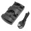 2X Double Chargeur USB Double Chargeur de Base D'Alimentation pour Manette  PS3 Move et Navigation Mobile 2