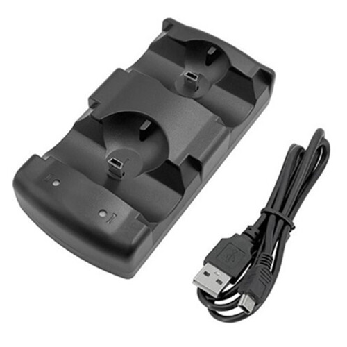 2X Double Chargeur USB Double Chargeur de Base D'Alimentation pour Manette  PS3 Move et Navigation Mobile 1
