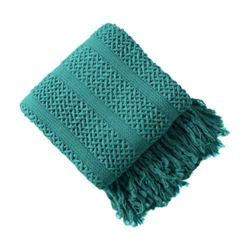 Knitted Throw Blanket Boho Style 50x60 inch 2
