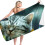 Serviette de plage en coton à motif chat, 76 x 152 cm 3