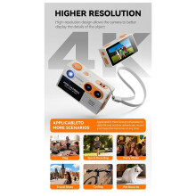 4K Retro Keychain Thumb Camera Built-in Flash Outdoor Sports Camera Video Filming Children Filters Camera As Shown
