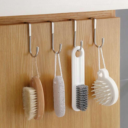 Over Cabinet Drawer Double Hooks Stainless Steel 1 Pack 2