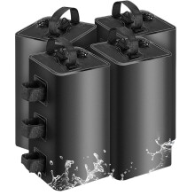 Buiten Tent Voet Zandzakken 4Stuks 10L, Waterdicht 500D PVC Stof voor Kamperen Zwart 10L