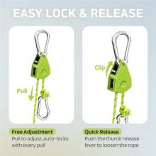 6 Pack Rope Tie Down Ratchet Retractable Paracord Rope Adjustable Rope Hanger Grow Light Camping Tent Kayak