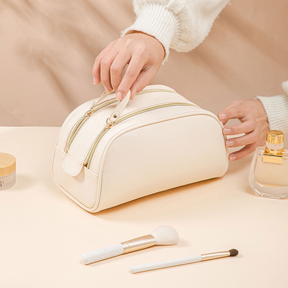 Large-Capacity Zippered Makeup Bag Waterproof Travel